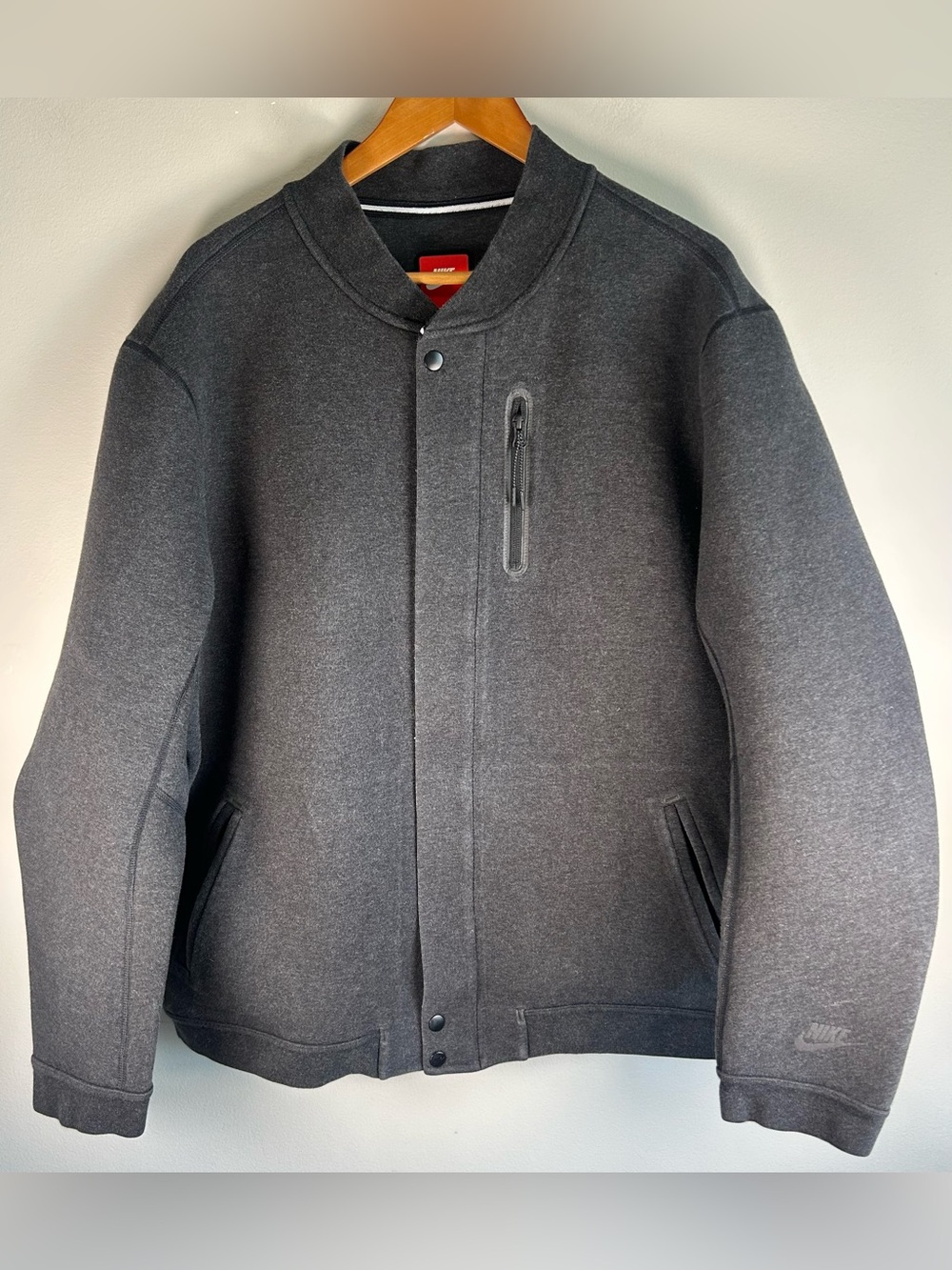 Nike Tech Men’s Fleece Bomber Jacket Zip Up 3XL Charcoal Gray NSW OG SB NikeLab